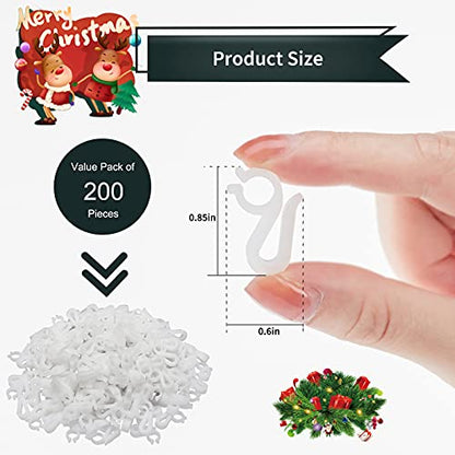 Christmas Light Clips for Outdoor, 200 Pack Mini Gutter & Shingle Clips