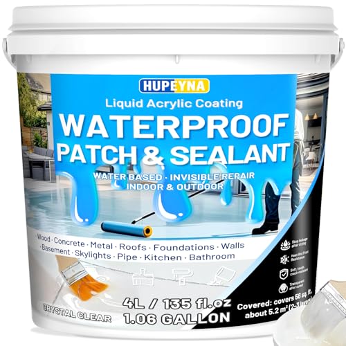 Hupeyna Waterproof Sealant, Liquid Invisible Waterproof Agent 4L