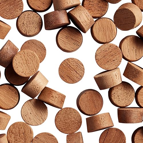 WidgetCo 7/16" Mahogany Wood Plugs, Face Grain, Woodworking Plugs, Can Be Sanded, Stained, or Painted (Qty 250) - size: QTY 250