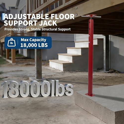 Adjustable Jack Post 56"-100", 2Pack House Floor Jack, 18000LBS House Jacks - color: Red/56"-100"
