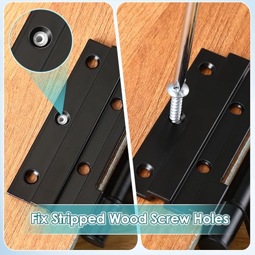 10 Pcs Wood Anchor, Fix Stripped Wood Screw Holes, White - color: White