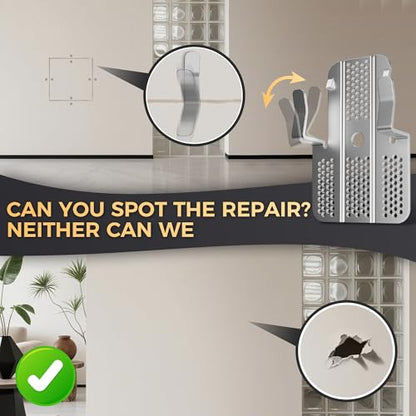 16 Pack Drywall Repair Clips,Easy Install Drywall Clips, Drywall Patch Clip - color: Silver-16