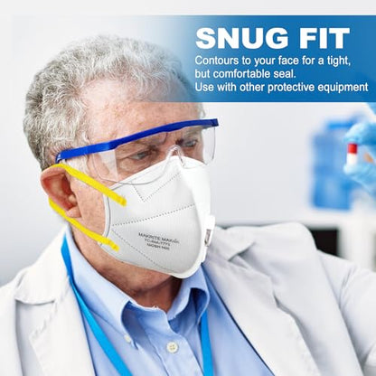 LotFancy N95 Mask for Adults, NIOSH Approved, N95 Face Mask with Valve