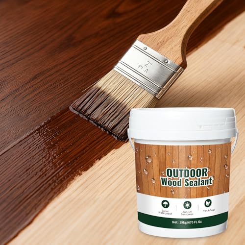 Wood Stain and Sealer in One - 5 Gallons & Classic Walnut/Pecan - color: Classic Walnut/Pecan, size: 5 Gallon