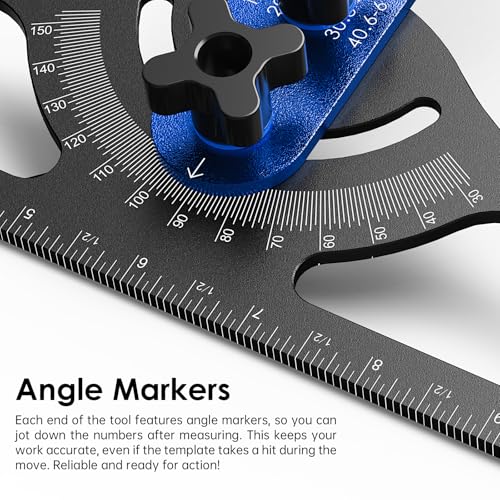 Stair Tread Template Tool - Dual Solid Nut Locking Stair Tread Tool Jig - color: Blue-Gray