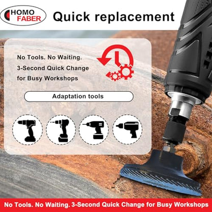 HOMO FABER 3 Inch Roll Lock Disc Pad Holder, Quick Change Adapter 2 Pack - style: 2 PACK - 3'' Sanding Pad
