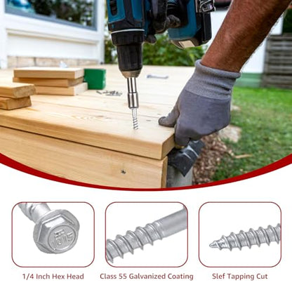 Connector Screws #10x1-1/2 Compatible with Simpson Strong-Tie Screw 100PCS