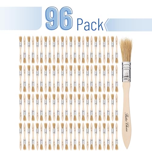 Bates- Chip Paint Brushes for Painting, 1/2 Inch, 96 Pack, Wood Handle, Natural Bristle Paint Brush - size: 0.5 Inch, 96 Pack