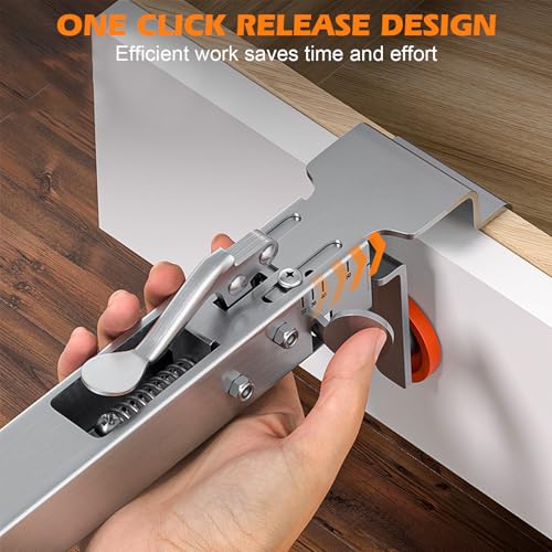 2 Pcs Drawer Front Installation Clamps, Cabinet Clamps for Drawer Panel Installation Fixing Clips Face Drawer Panel Installation Fixing Clips, Fast & Labour Saving (2 Pcs Silver) - style: 2 Pcs Silver