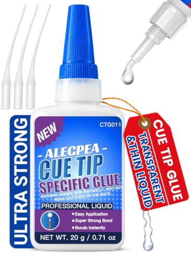 ALECPEA Pool Cue Tip Glue, 20g Thin Billiard Cue Repair Adhesive - color: Pool Cue Tip Glue
