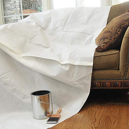 Trimaco SuperTuff Paper/Poly Drop Cloth, 9-feet x 12-feet - size: 9ft x 12ft
