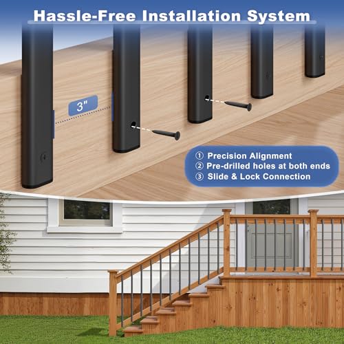 80 Pack Deck Balusters 32" Staircase Baluster for Deck Systems - size: 32 Inch