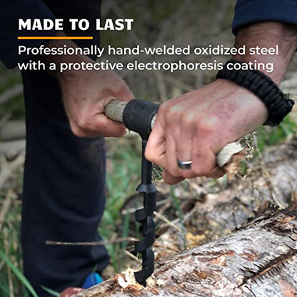 Bushcraft Survival 1 Inch Scotch Eye Auger | Manual Hand Wood Auger Drill Bit for Camping & Shelter Building | Heavy Duty Steel Bushcrafting Tools & Backcountry Gear - size: 1 inch