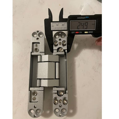 Ranbo 6 Inch Hidden Door Hinge, 3D Adjustable, Zinc Alloy Hardware Kit - size: 6 Inch