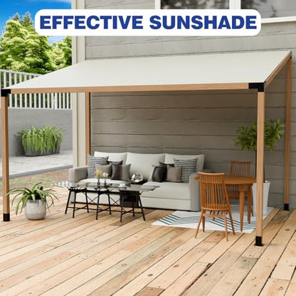 Pergola Kit - 3-Way Slanted Brackets, Powder-Coated, 4" x 4" (Actual: 3.5x3.5 Inch), Hardware for Outdoor Wood Pergolas, Gazebos, Sheds (8 pcs)