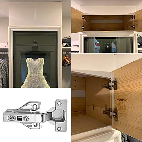 2Pcs Soft Close Face Frame Cabinet Hinges 50% Faster Install - size: 1 Pair