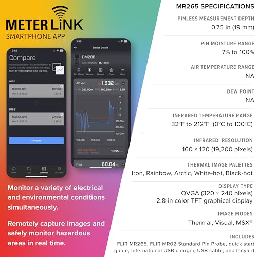 FLIR MR265 Moisture Meter and Thermal Imager with MSX - style: MR265