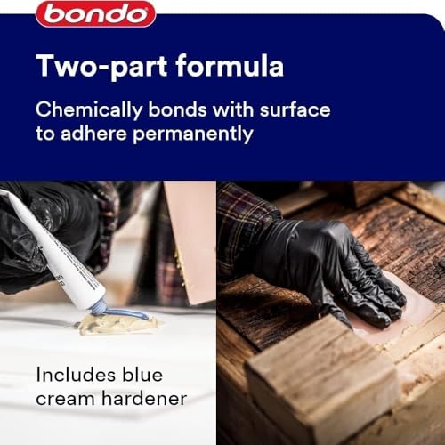 Bondo 20082 Wood Filler, Paste, Pungent Styrene, Yellow, 1 qt Can, Sold as 3 Pack