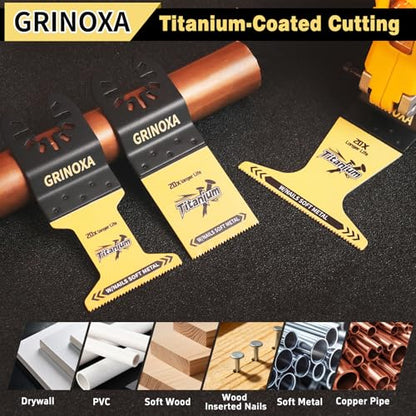115PCS Multitool Blades Kit, Titanium Metal Multi Tool Blades Cutting Wood - size: 115PCS