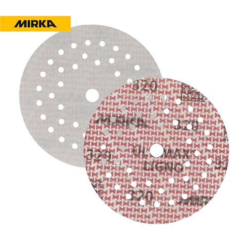 Mirka Ultimax Ligno 6 Inch 80 Grit Wood Sanding Discs Hook & Loop, 50 Pack - style: 80 Grit