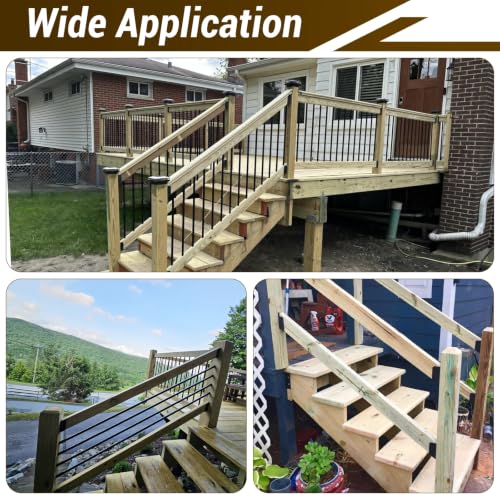 ForoGore 4 PCS 30° Stair 2”x 4” Stainless Steel Deck Railing Brackets - size: Angle 30°