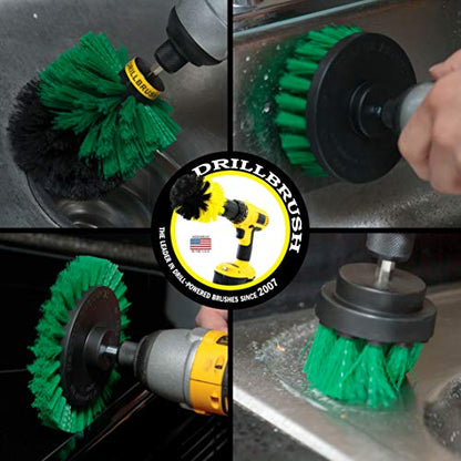 Drillbrush Green - Drill Power Kitchen Scrub Brush Kit - color: Green