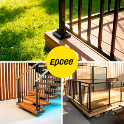 1pcs Post 1.25" Aluminum Deck Post Base Cover, Post Skirt, Handrail, Stair, Porch, Deck Railing Base Brackets Covers (Black) - color: Black, size: Post 1.25"x 1.25" Base 3.5"x3.5"