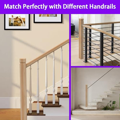 2PCS Newel Post Red Oak 3.5"x48" Premium Hardwood,Staircase Newel Post