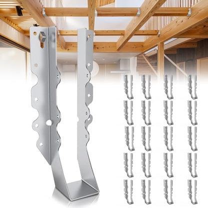 50 Pcs 2x10 Joist Hangers,18 Gauge Metal Face Mount Joist Hanger, Lu210 Joist Hangers Galvanized, Hurricane Ties for Rafter, Rafter Brackets 2x10 for Deck,Floor,Roof Overhang and Ceiling Joist - size: 50 Pcs 2x10 Joist Hanger, style: Silver