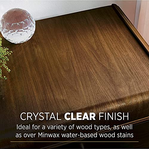 Minwax Polycrylic Protective Finish, Clear Gloss, Clear, 1/2 Pint, 244444444