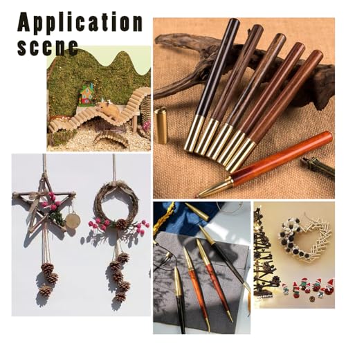 PH PandaHall 4 X 1/2 Inch Wood Dowel Rods, 12 Colors Wood Pen Blank Wooden Carving Blocks Wooden Stick Pen Blank Cut Offs for Pens Turners Engraving Carving
