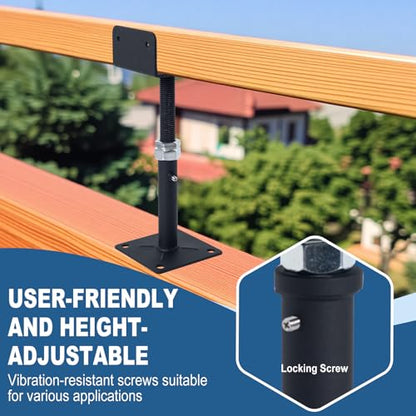 4 Pack Mini U-Shaped Screw Jack for 4x2, 4x4, 4x6 Joists - Adjustable Steel Telepost with U-Head, U-Shaped Floor Jack, U-Shaped Post Jack.6-9 Inch Adjustment Range - size: 6-9