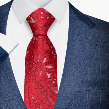 joy alice Tie For Men 6 PCS Necktie Woven Jacquard Neck Ties Set Neck Ties - color: Black Green Red Purple