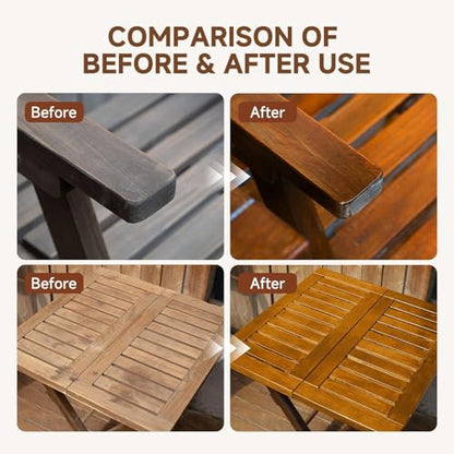 Wood Stain and Sealer, Built‑in Brush, Teak, 2 Pack, 10.6 Oz - color: Teak, size: 2 Pack