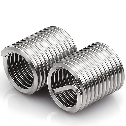 NACX M3 x 0.5mm x 1D Helicoil Wire Inner Thread Inserts, Coiled Wire Helical Screws, 304 Stainless Steel, Metric, 80Pcs Silver C9059 - size: M3*0.5*1d