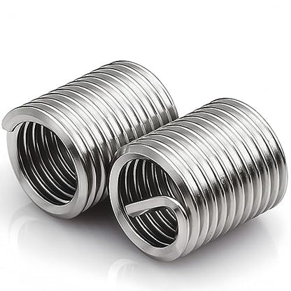 M2 x 0.4mm x 2D Helicoil Wire Inner Thread Inserts, Coiled Wire Helical Screws, 304 Stainless Steel, Metric, 60Pcs - size: M2 x 0.4mm x 2D