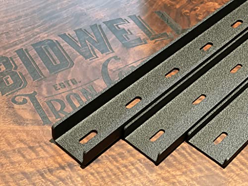 Bidwell Wood & Iron C-Channel Table Brace 2.0 – 32” Hidden Steel Support for Live Edge or Slab Wood Tops – Heavy-Duty 1/2” Leg Steel Tabletop Stabilizer – Single Piece - size: 32