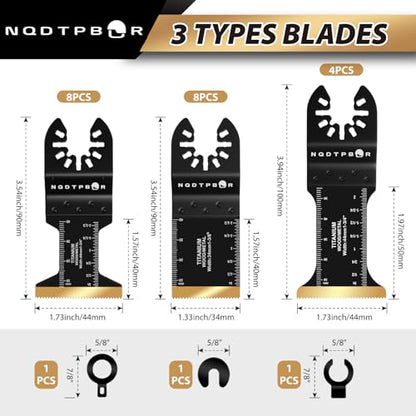 20 PCS Titanium Oscillating Saw Blades Universal Oscillating Tool Blade - size: 20PCS