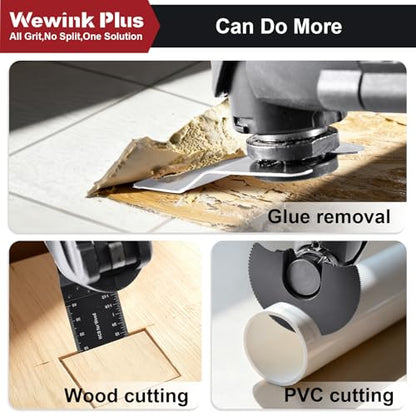 151Pcs Wet Dry Oscillating Tool Sanding Pad with Saw Blade Kit - color: 151PCS-Sanding + Saw Blades