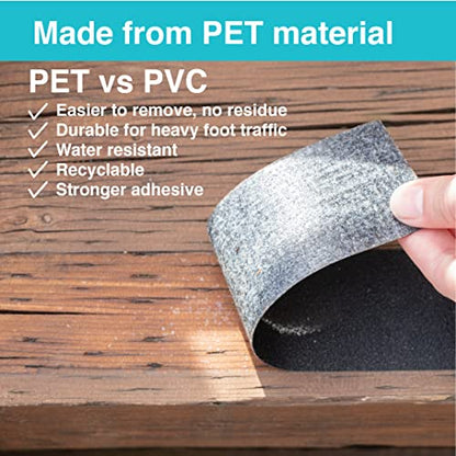 LifeGrip Anti Slip Safety Tape, 2" x15' Textured Rubber Grip Tape, Grey - color: Grey, size: 2" X 15'