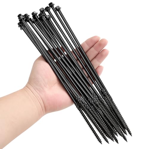 50 PCS #14 x 10” Wood Structural Screws Heavy Duty Hex Head Screws - size: #14x10"