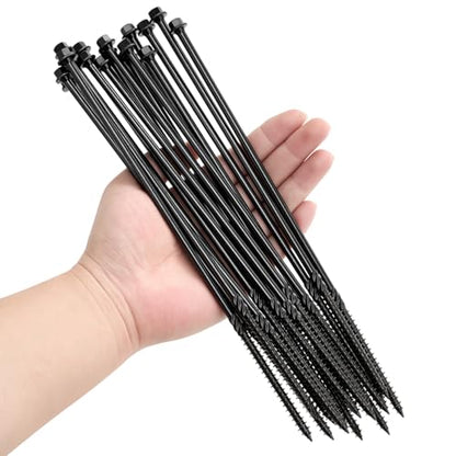 50 PCS #14 x 10” Wood Structural Screws Heavy Duty Hex Head Screws - size: #14x10"