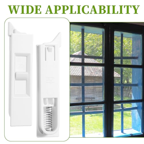 6 PCS Window Latch Replacement, White Window Tilt Latch Vinyl Spring Sliding Windows Latch Lock Snap in Windows Locks for Home Window Accessories Parts