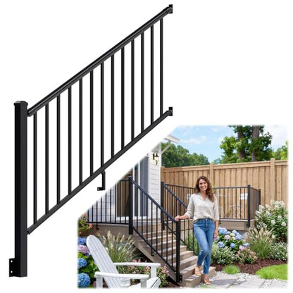Egadis 1 Pack 36 in x 6 ft Modular Side Mount Aluminum Stair Railing Kit - color: Stair 6ft-P1