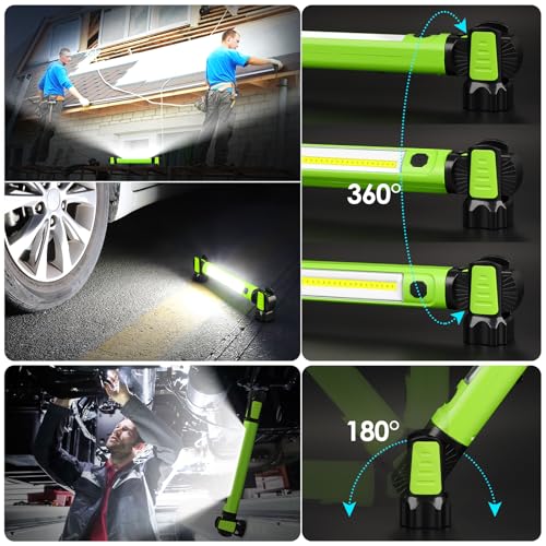 Work Light, 2500LM Bright Mechanic Under Hood Work Light Bar, Green, 1 Pc - color: Green