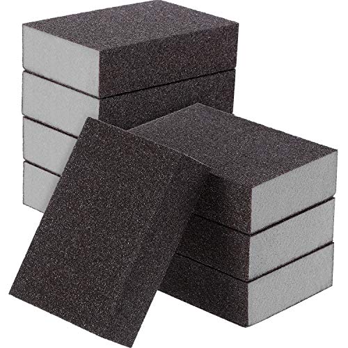 EBOOT 8 Pack Sanding Sponge Medium Grit, Washable Reusable Blocks
