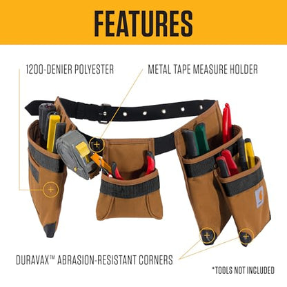 Carhartt 7 Pocket Tool Belt Carhartt Brown - size: 7 Pocket