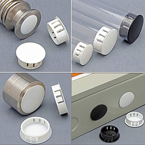 30PCS 13mm (1/2") Black Hole Plugs Plastic - color: Black, size: 13mm (1/2")