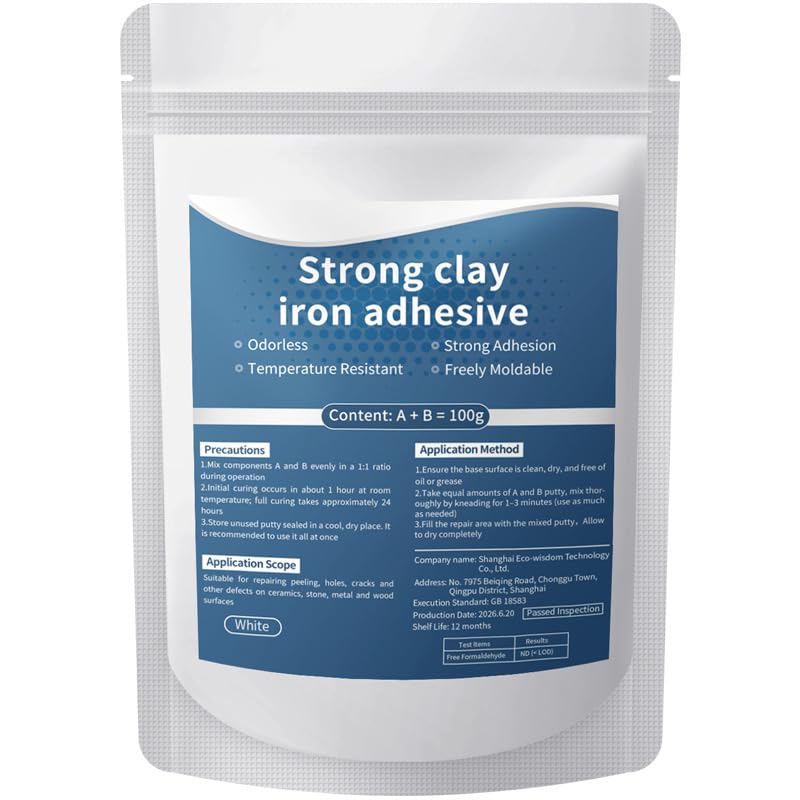 Epoxy Putty Fast Repair Clay, 2-Part Repair Filler Putty for Metal Wood Ceramic Stone Tile and Plastic, Filling Cracks Holes and Surface Repairs（1Pack）
