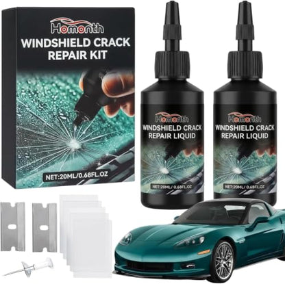 Bighero Windshield Chip Repair Kit – 2026 Upgrade Windshield Crack Repair Kit, Car Windshield Crack Repair Kit for Cracks, Chips & Bullseye – DIY Glass Repair for Auto Windows, Mirrors, Glasses